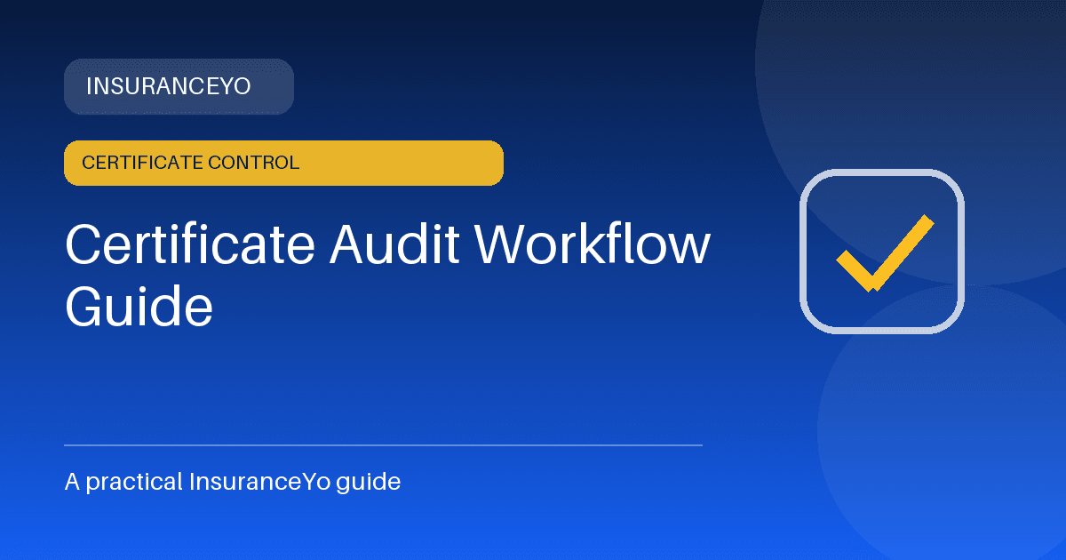 certificate audit workflow guide