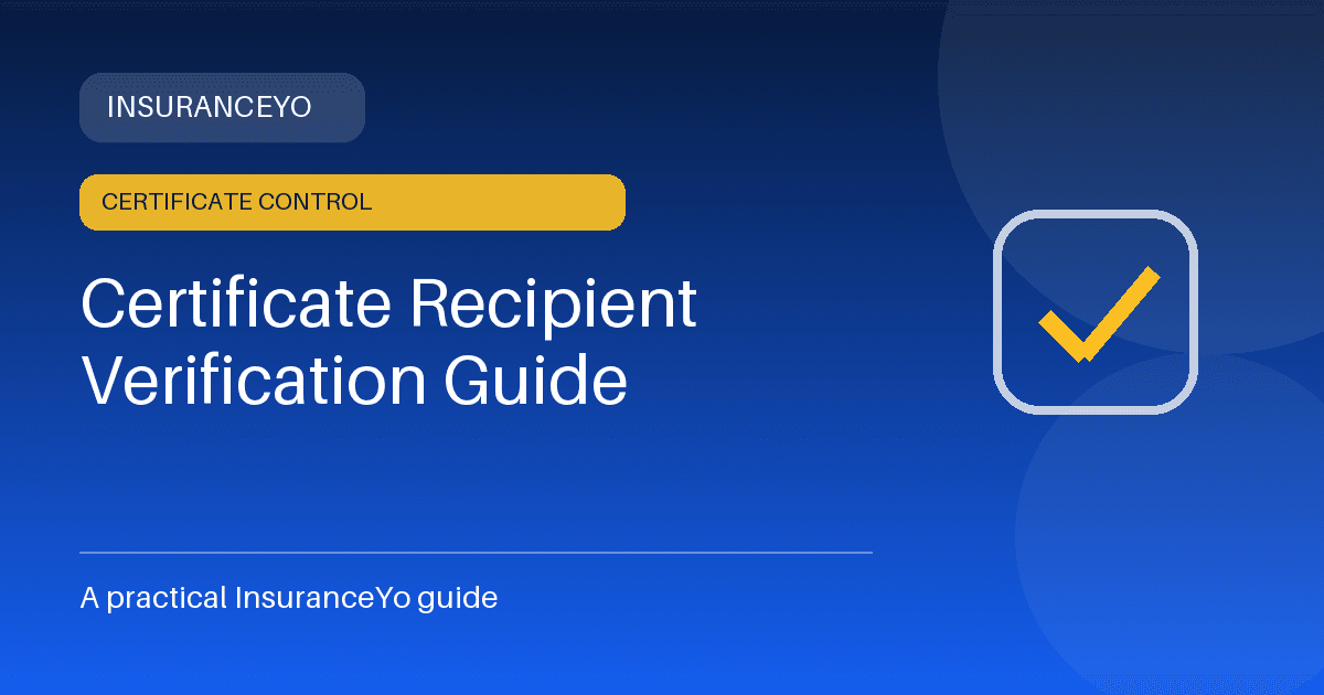 certificate recipient verification guide