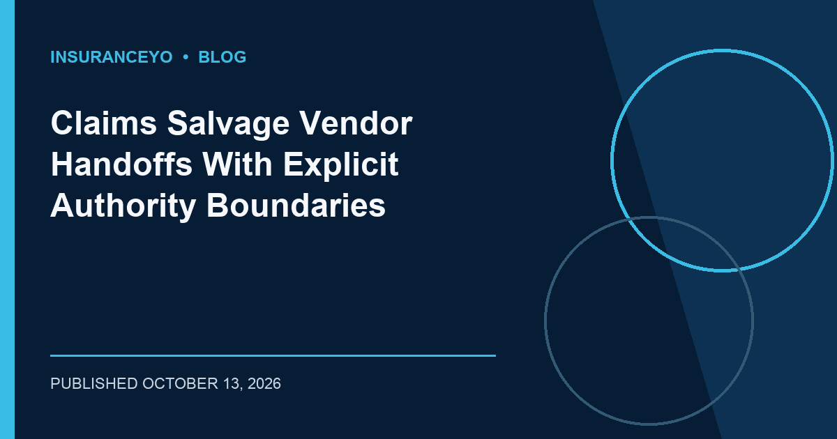 Claims Salvage Vendor Handoffs With Explicit Authority Boundaries
