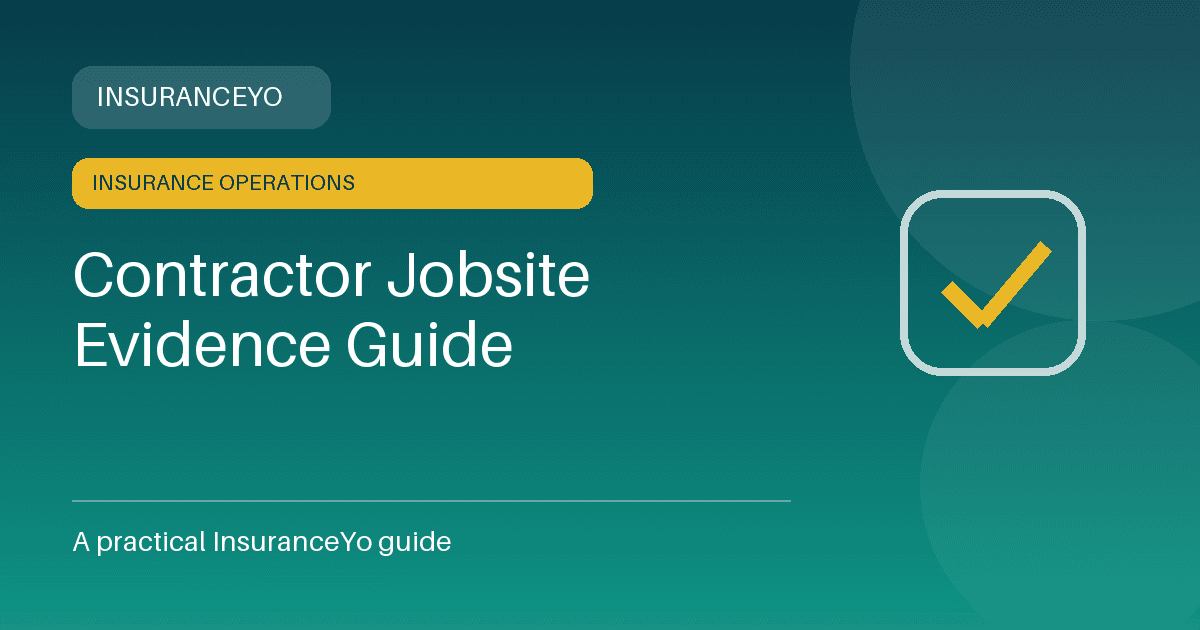 contractor jobsite evidence guide