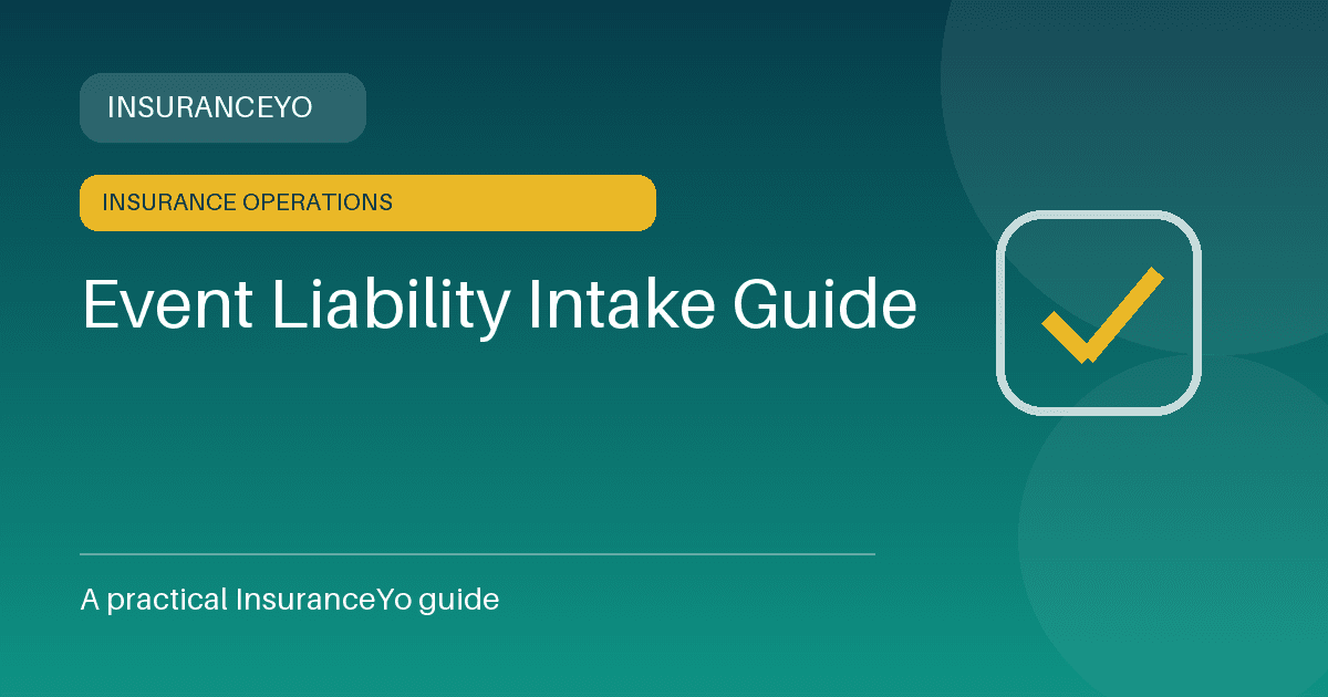 event liability intake guide