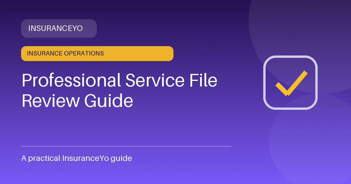 professional service file review guide