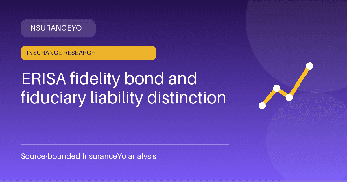 ERISA fidelity bond and fiduciary liability distinction research