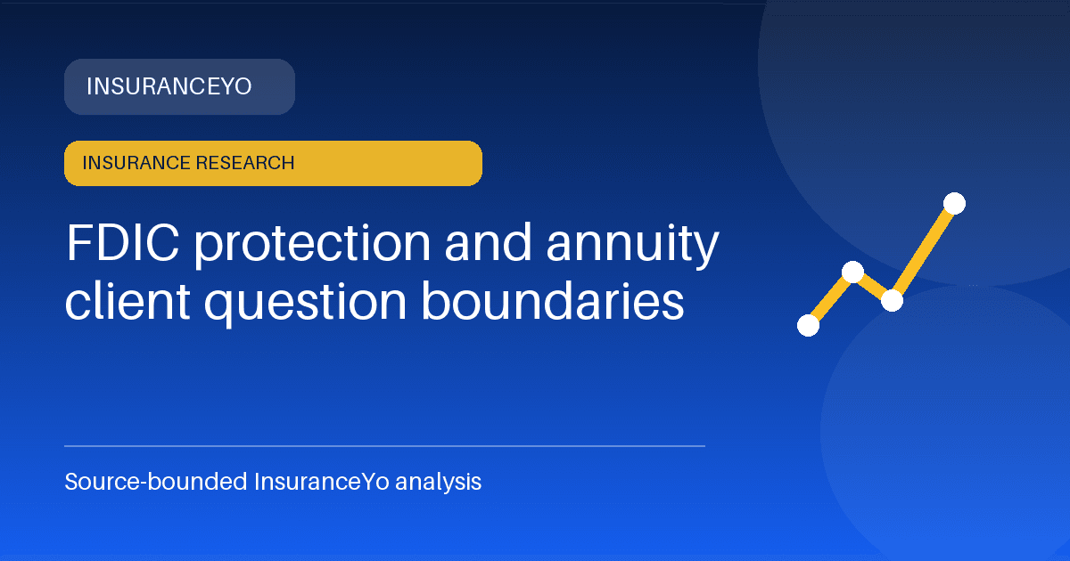 FDIC protection and annuity client question boundaries research