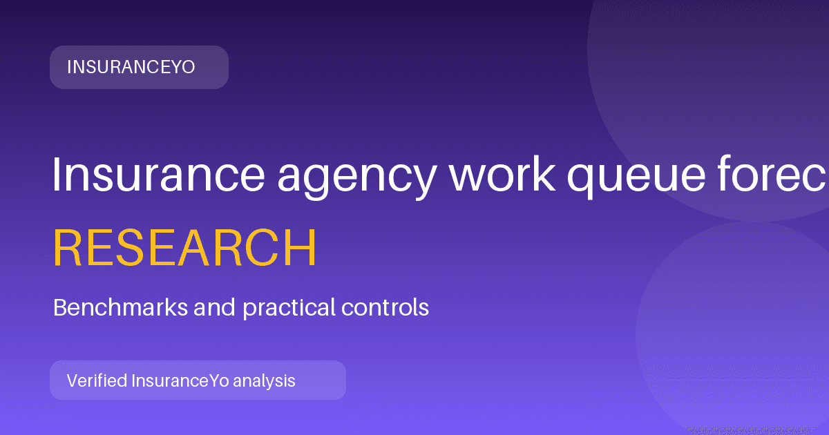 Insurance agency work queue forecast research