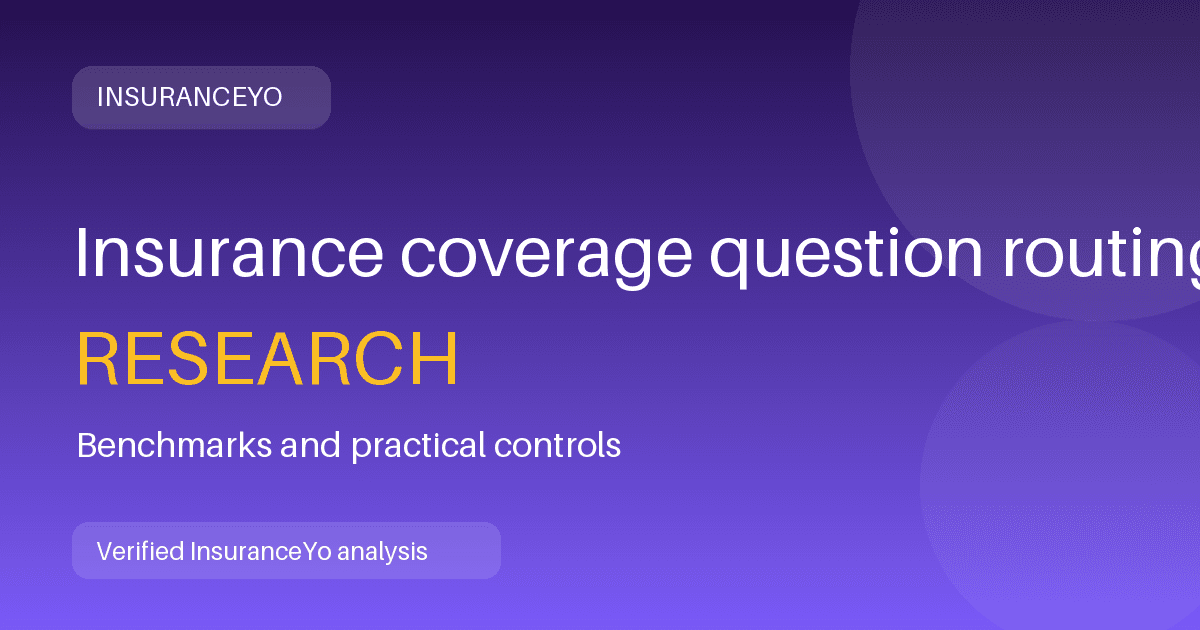 Insurance coverage question routing workload research