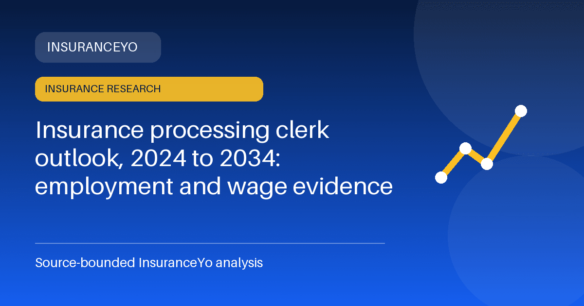 Insurance processing clerk outlook, 2024 to 2034: employment and wage evidence research