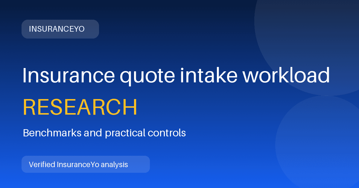 Insurance quote intake workload research