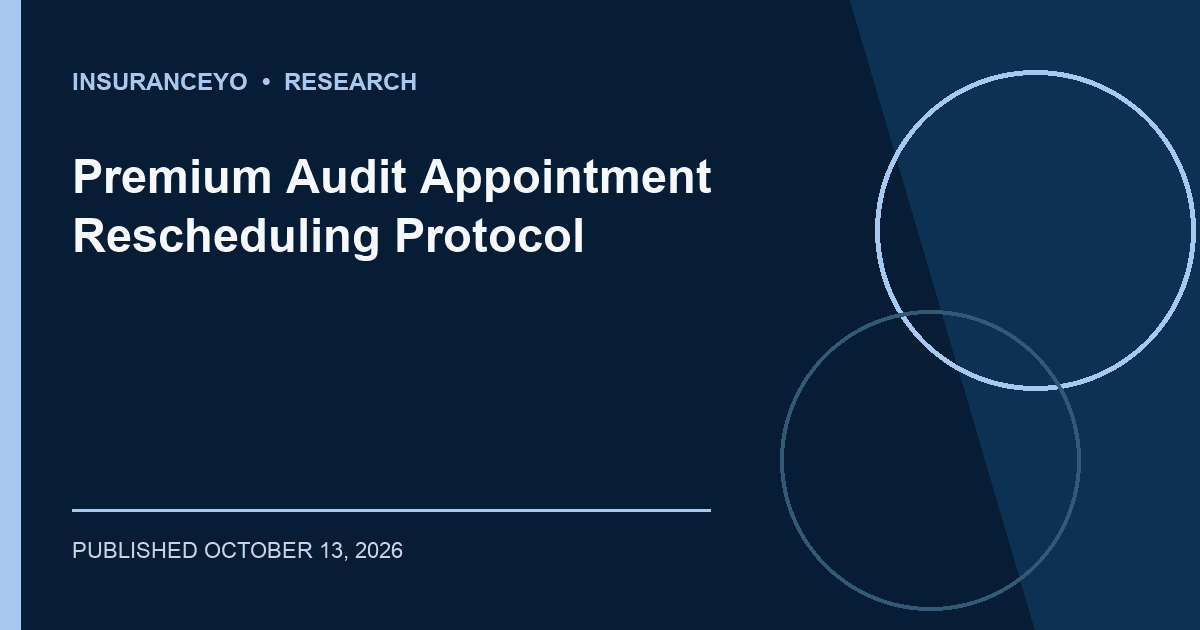 Premium Audit Appointment Rescheduling Protocol