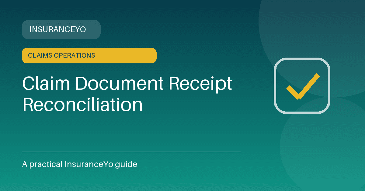 claim document receipt reconciliation