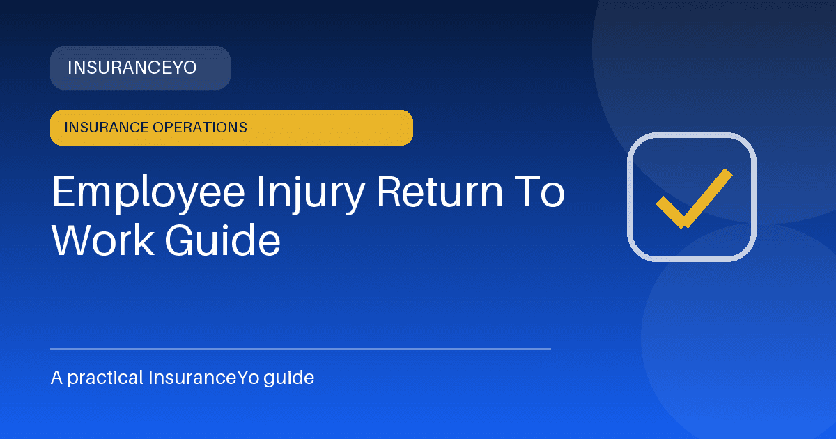 employee injury return to work guide