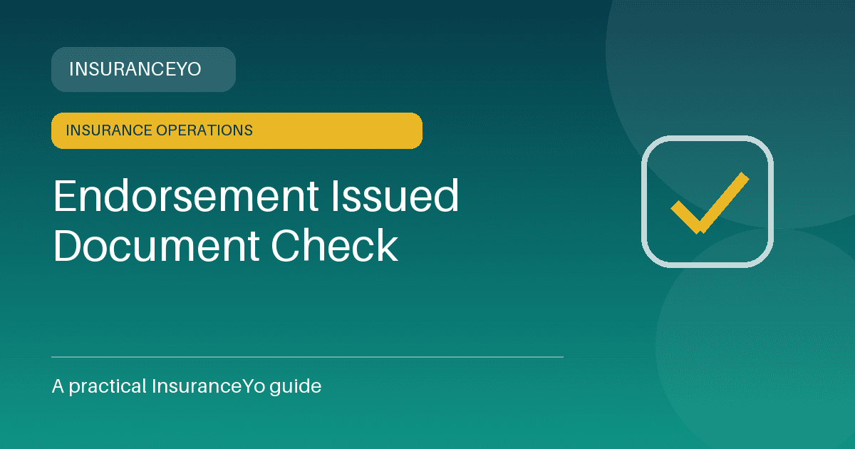 endorsement issued document check