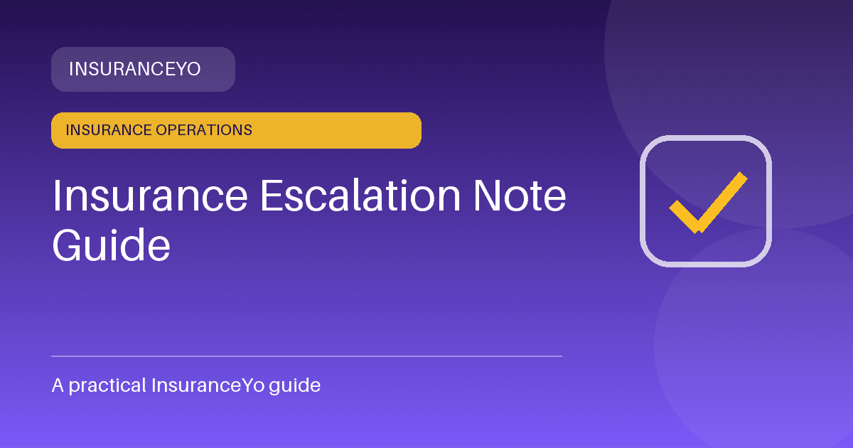 insurance escalation note guide